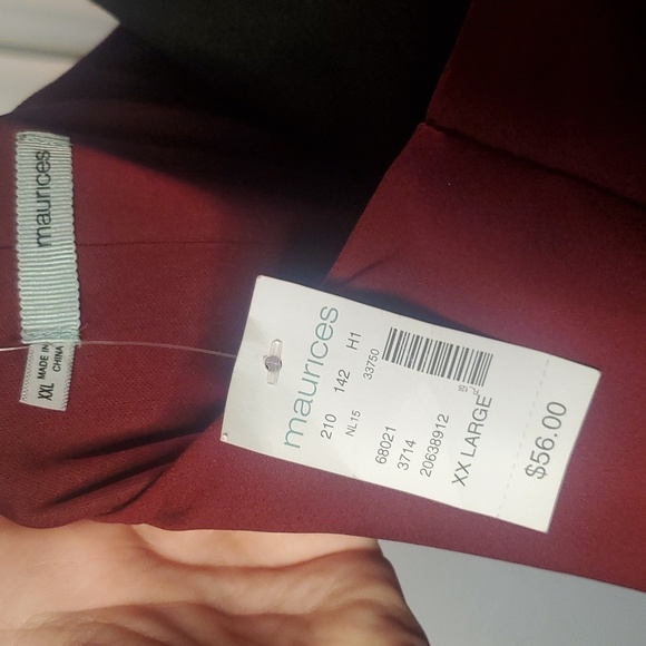 NWT Maurices Burgundy Dress - Picture 6 of 6